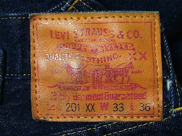 98 year American made LEVIS Levi's beautiful goods dark blue Lot 201XX Vintage reissue W33 Denim 555 baren sia inspection 501XX replica Z15051