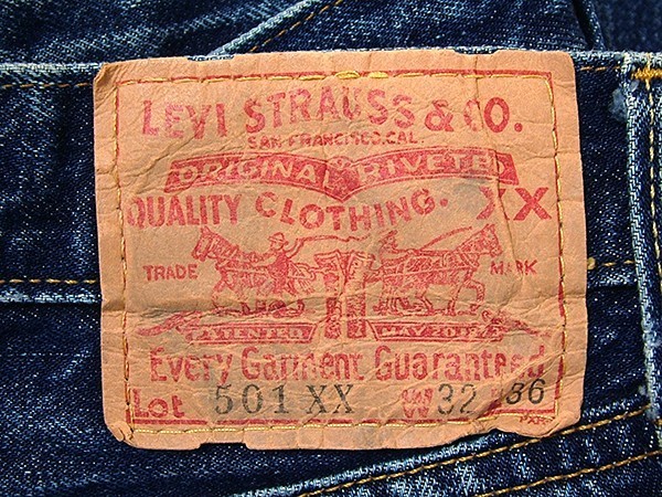 サンプル級 97年 米国製★LEVIS リーバイス★555 バレンシア Lot501XX ヒゲ＆蜂の巣 ビンテージ 復刻 W32 デニム USA 15585_画像7