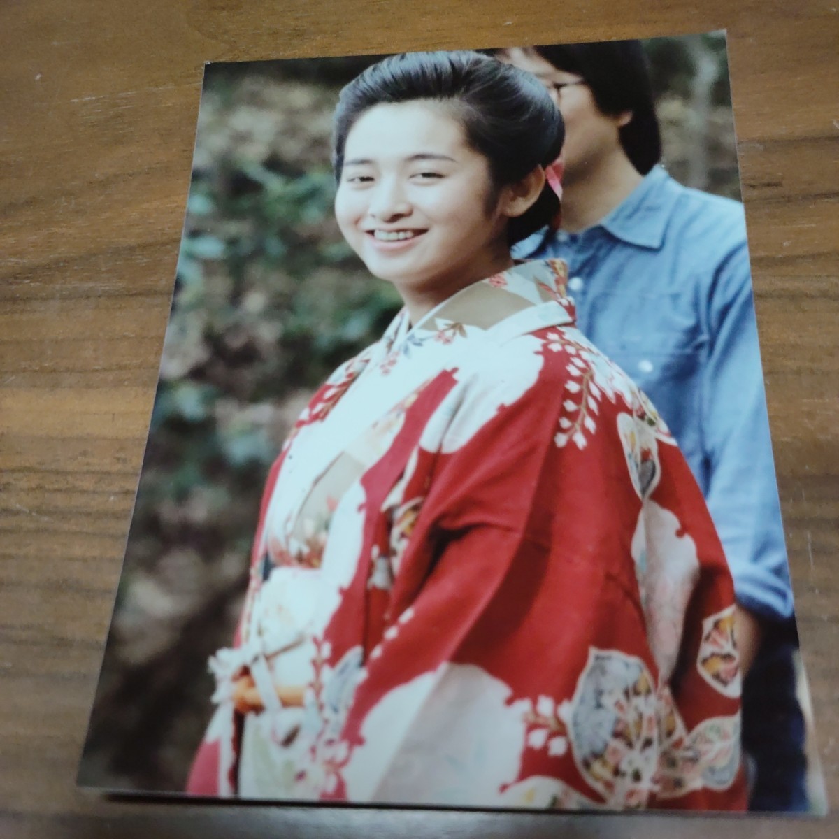  редкий редкость подлинная вещь Saito Yuki фотография кимоно A-949