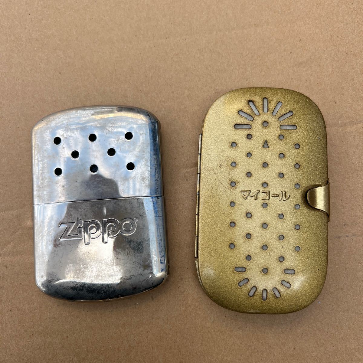 中古　zippo ハンディウォーマー ハンドウォーマー マイコール　ハクキンカイロ 2点セット_画像1