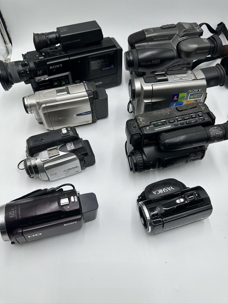 H0289 1000円スタート ビデオカメラ Handycam まとめ売り 計12台 SONY Panasonic Victor YASHICA OPTICAL SHARP_画像3
