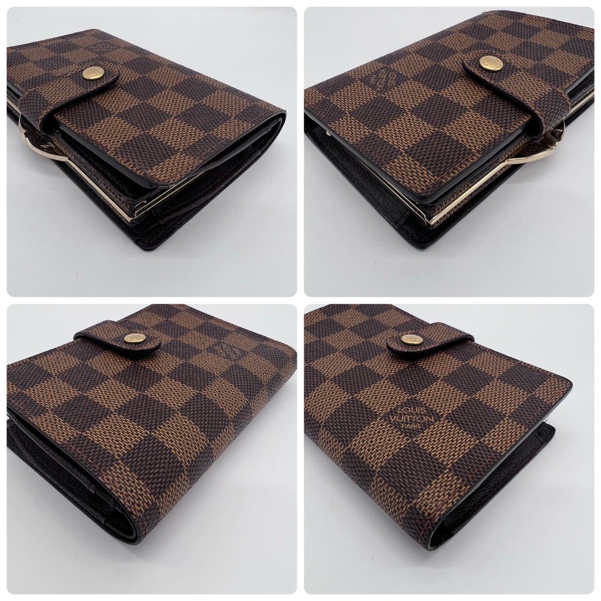 美品　ヴィトン　ダミエ　ヴィエノワ　がま口財布　N61664LOUIS VUITTON _画像3