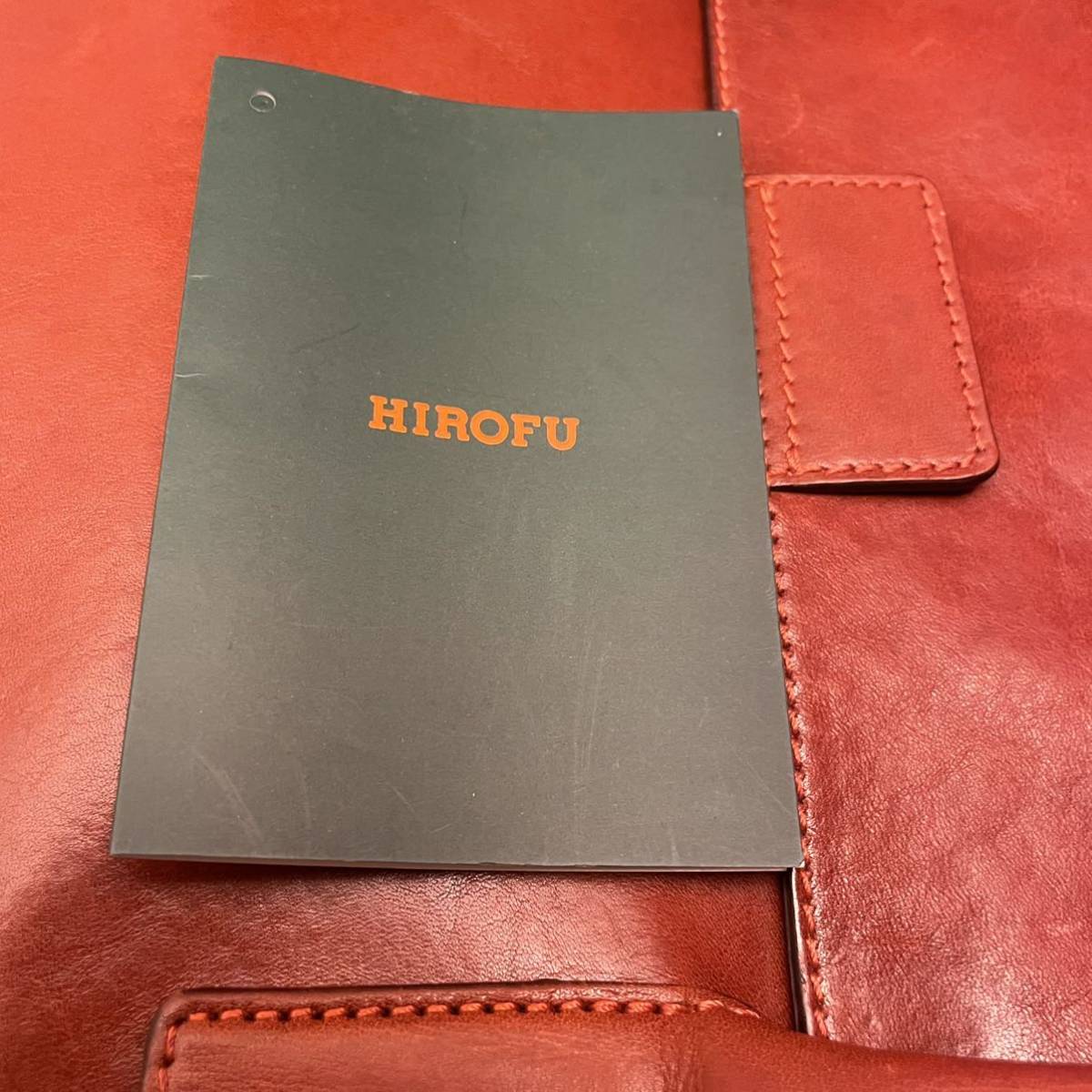 良品☆ HIROFU ヒロフ　イタリア製　ハンドバッグ　Hロゴ　レッドブラウン　鞄 トートバッグ _画像10