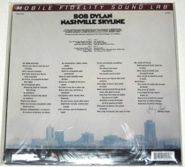 ☆ 新品未開封 ☆ Mobile Fidelity Sound Lab (MFSL) / Bob Dylan (ボブ・ディラン) Nashville Skyline / 45rpm 180g 2LP_画像2