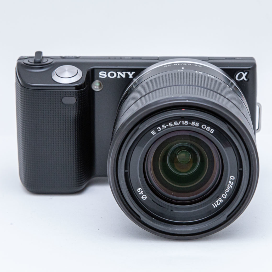 SONY NEX-5 ブラック, E 18-55mm F3.5-5.6 OSS ブラック　【管理番号007445】_画像1