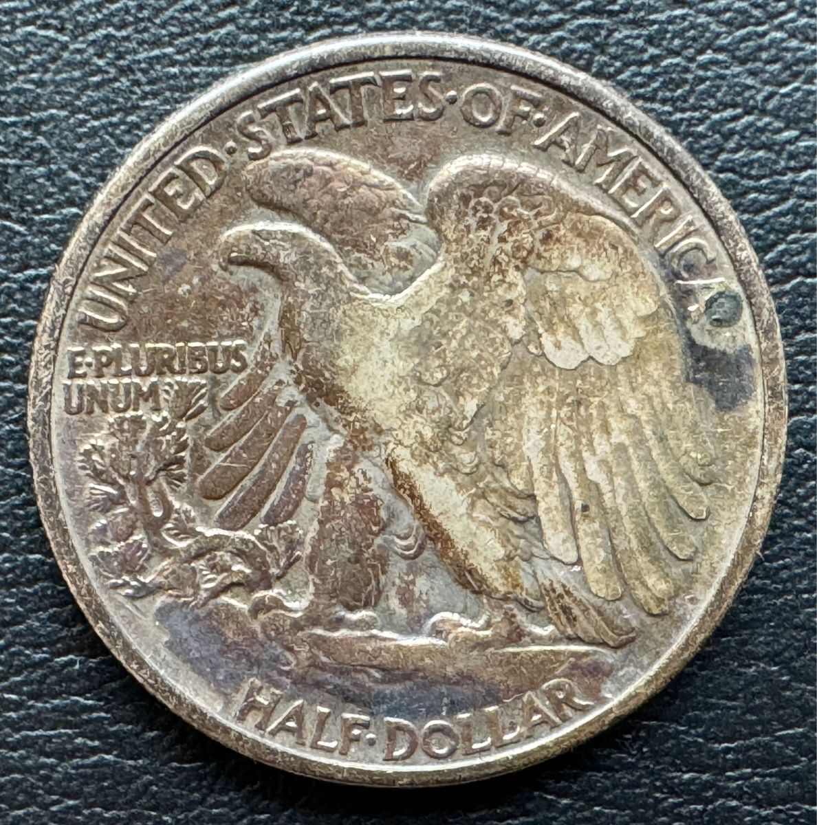 アメリカ合衆国　1940 1/2ドラ銀貨　ウォーキングリバティ トーンコインAw