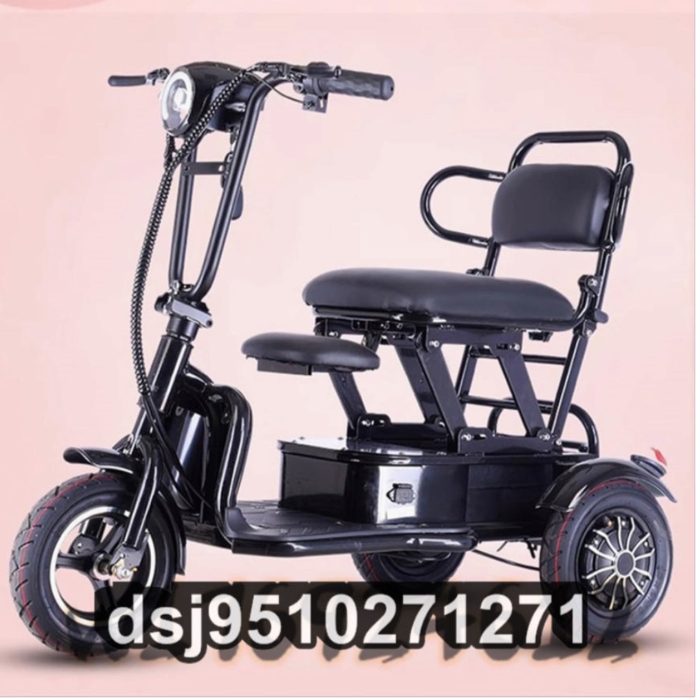 折りたたみ式電動三輪車、バッテリーカーはショッピングや輸送に適し