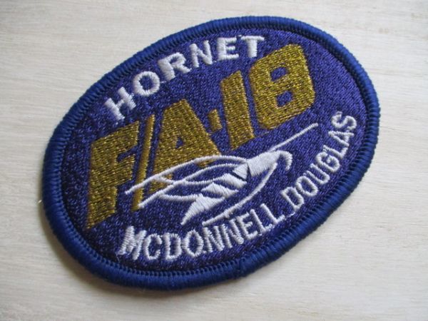 【送料無料】アメリカ海軍F/A-18 HornetパッチMcDonnell Douglasワッペン/マクドネル・ダグラスpatchネイビーNAVY米海軍USN米軍 M20_画像2