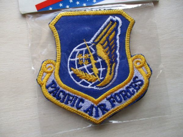 【送料無料】アメリカ空軍PACIFIC AIR FORCESパッチ刺繍ワッペン/太平洋空軍patchエアフォースAIR FORCE米空軍USAF米軍USミリタリー M44_画像2