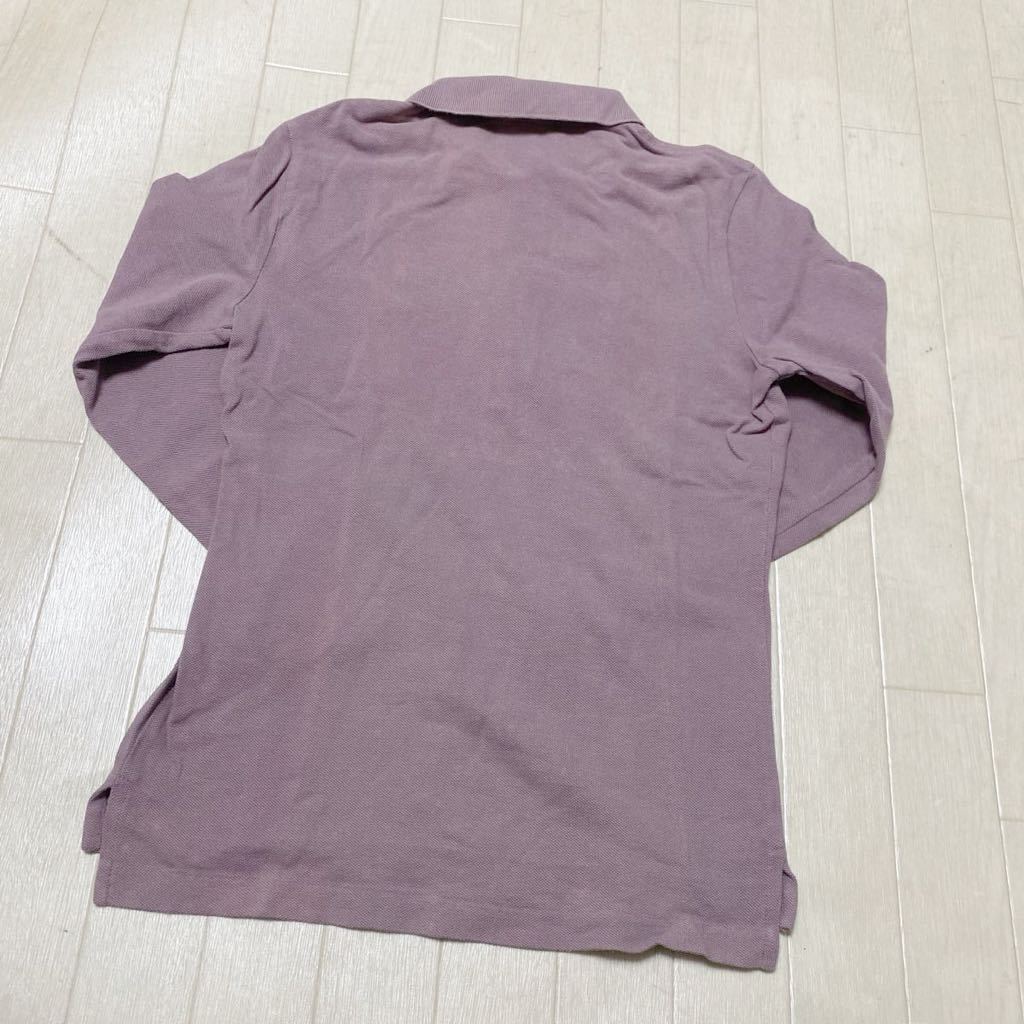 3728* RALPH LAUREN Ralph Lauren tops polo-shirt with long sleeves cut and sewn casual lady's M purple 