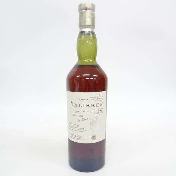 ☆tyys942-5193未開栓 TALISKERタリスカー25年 AGED25 YEARS Natural Cask リミテッドエディション Limited Edition 1975-2001 59.9% 700ml_画像2