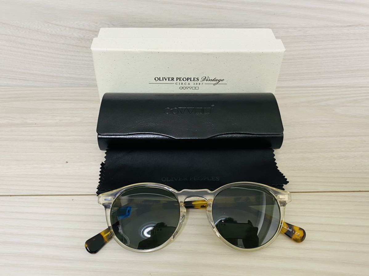 OLIVER PEOPLES オリバーピープルズ★サングラス OV5217S 1485W4★Gregory Peck Sun★ウェリントン 鼈甲柄 伊達眼鏡 未使用 美品 _画像9