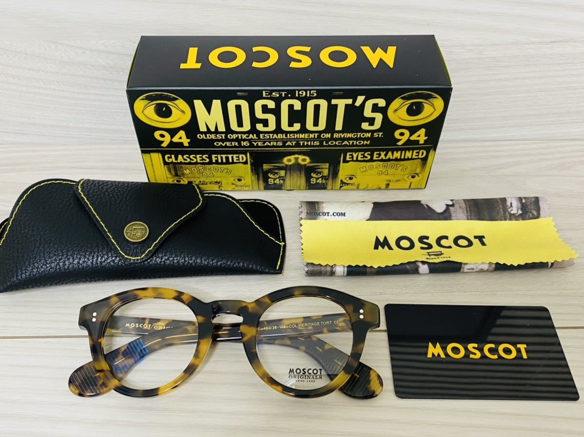 MOSCOT モスコット★鼈甲柄 メガネフレーム★KEPPE★伊達眼鏡 ボストン ブラック 未使用 美品_画像8