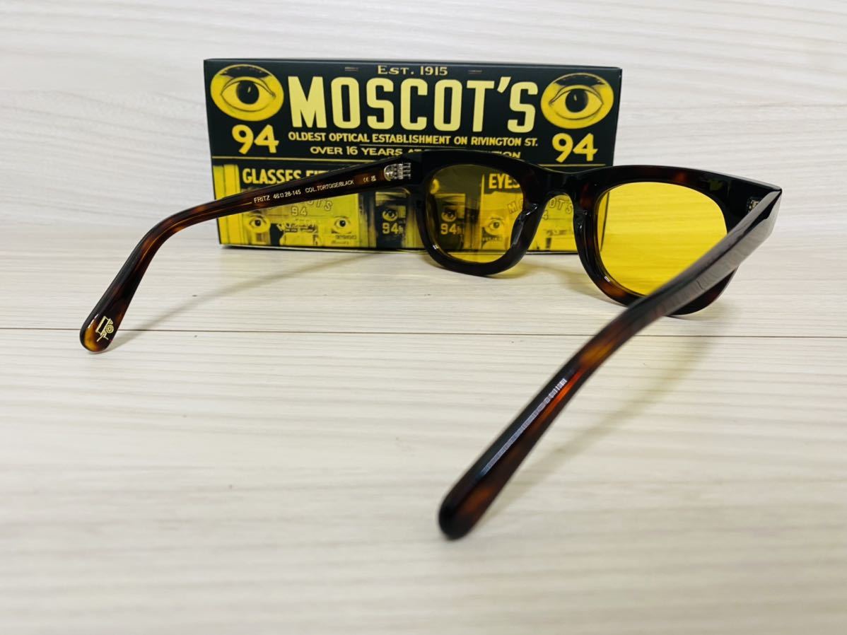 MOSCOT★モスコット サングラス★FRITZ★伊達眼鏡 スクエア カラーレンズ 鼈甲柄 未使用 美品_画像5