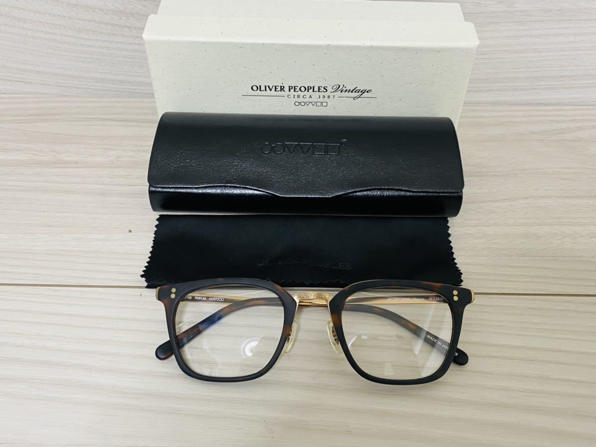 OLIVER PEOPLES オリバーピープルズ 眼鏡フレーム OV1123T 5122★Reeves艶消し鼈甲柄 スクエア 未使用 美品_画像9