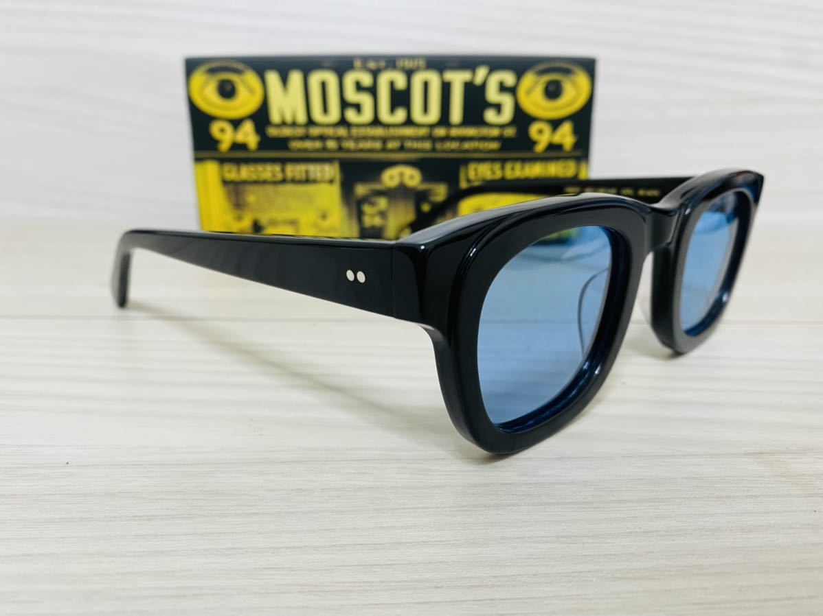 MOSCOT★モスコット サングラス★FRITZ★伊達眼鏡 スクエア ウェリントン カラーレンズ 黒縁★未使用 美品★_画像3