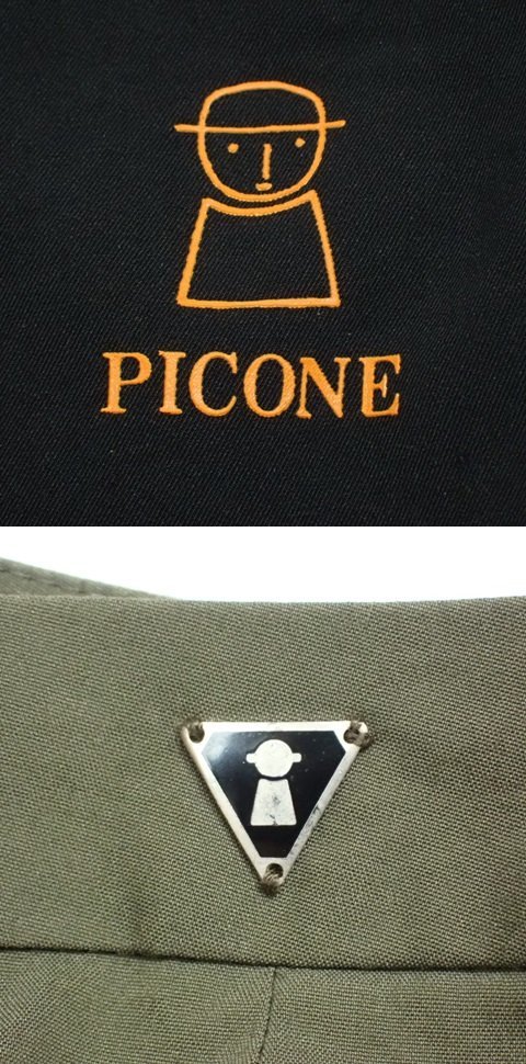 ★PICONE/ピッコーネ パンツ 2着セット 40/レディースL相当/カーキ/ブラック/ロング/クロップド/ストレッチ&1535800343_画像6