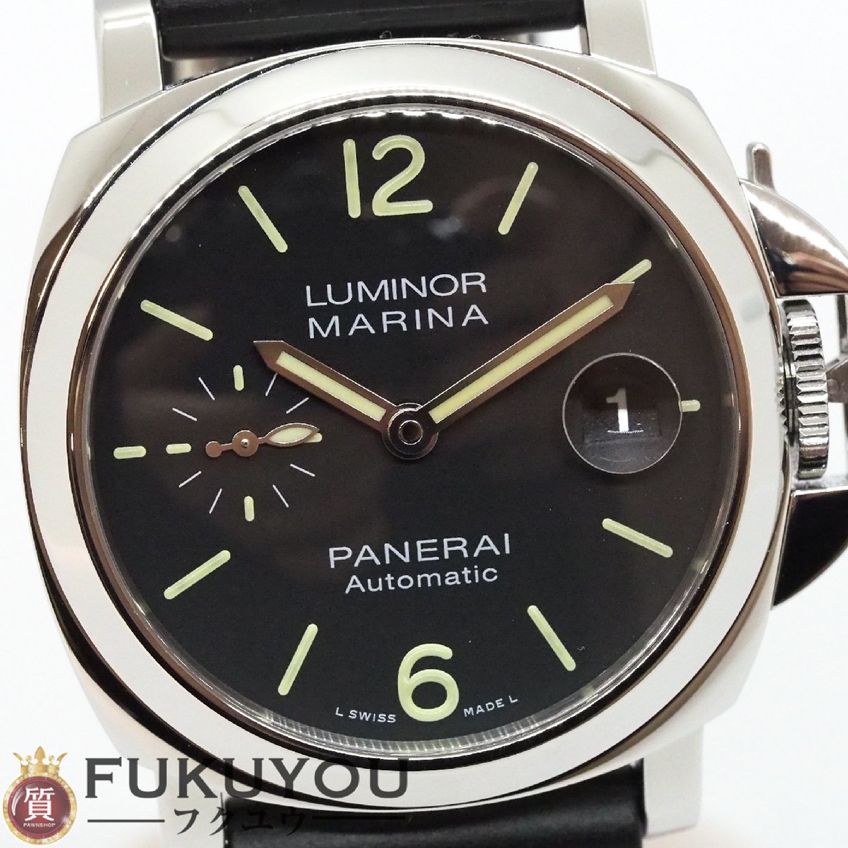 Panerai/Panerai Luminor 40 мм Luminol Marina PAM01048 Резиновый ремень SS Automatic Watch Op7087