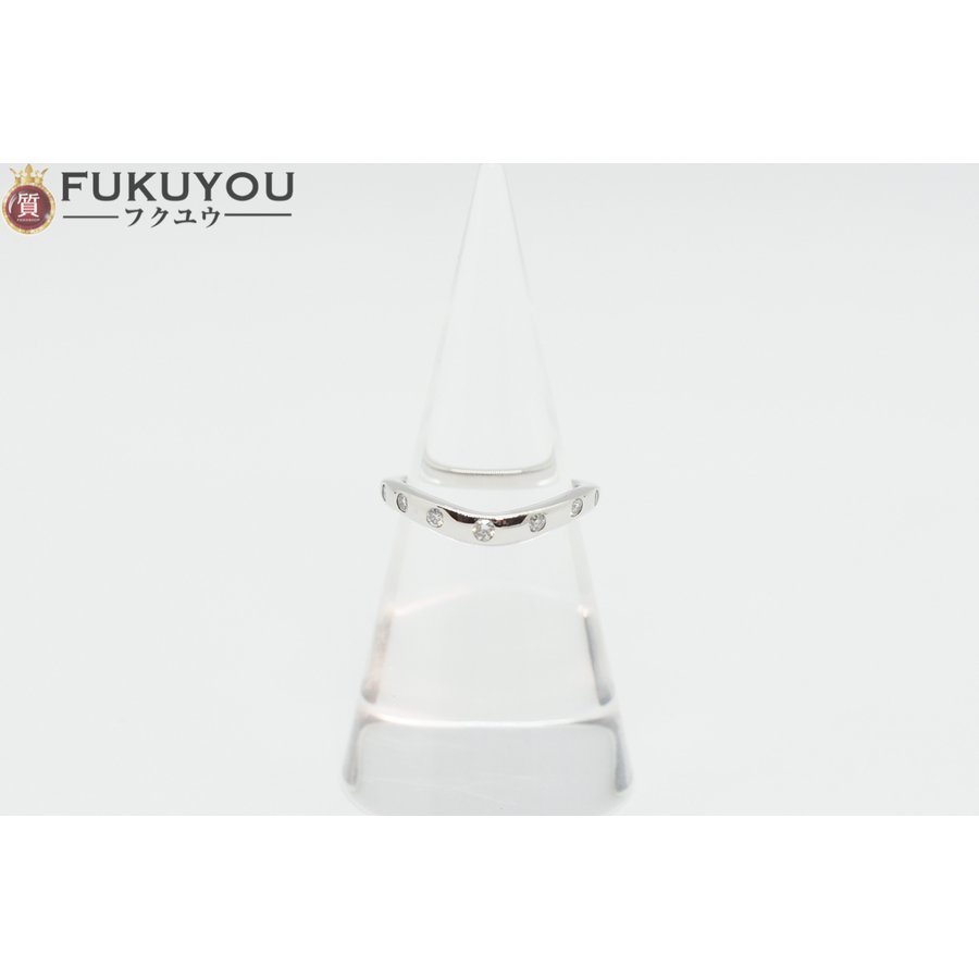 【2025年】エレガントファッションを上品に着 リング コロナ Pt950 BVLGARI/ブルガリ 7Pダイヤモンド 指輪 4.8g 9号 プラチナ