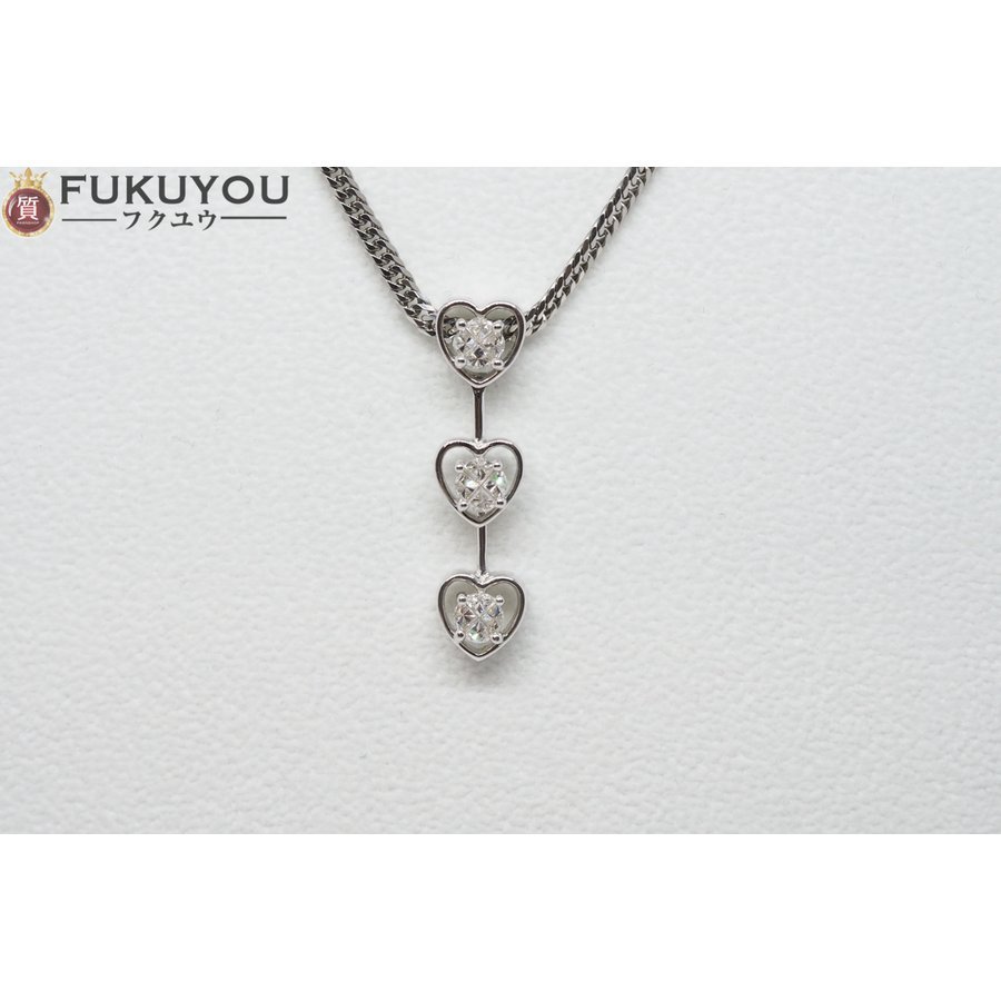 多様な 総0.5ct メレダイヤモンド K18WG 計12粒 2.7g ホワイトゴールドネックレストップ ダイヤモンド