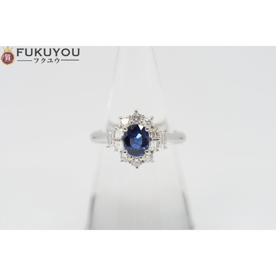 お歳暮・冬ギフト特集2024 Pt900 色石付 カラーストーン S1.00ct メレダイヤモンド 総D0.58ct プラチナリング 10号 6.4g 指輪 その他
