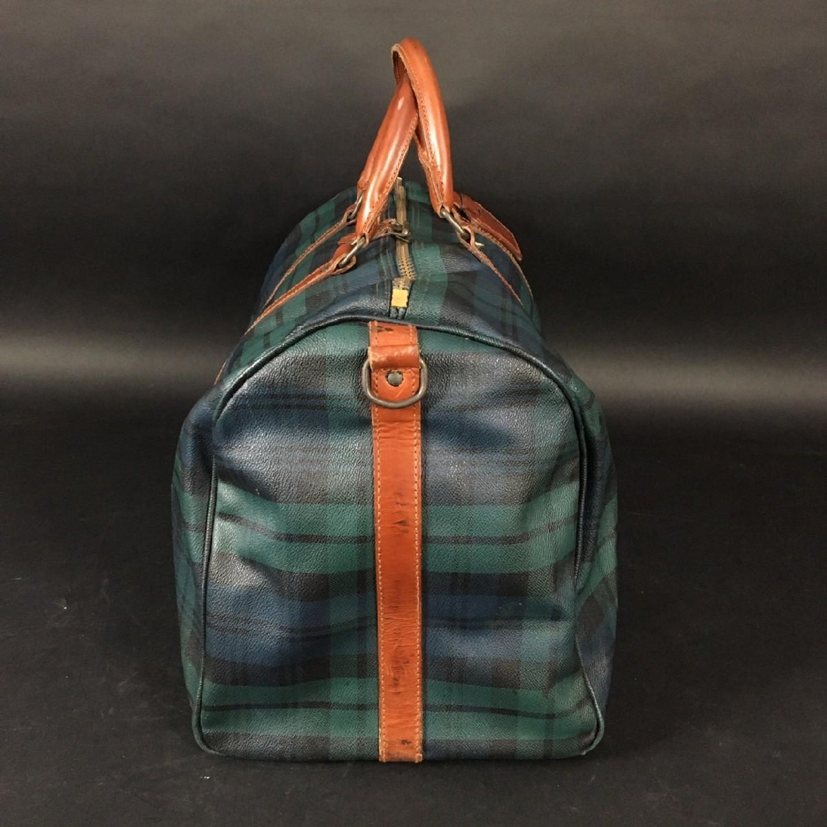 ER1024-4-3 POLO Ralph Lauren ラルフローレン チェック柄 スーツケース キャリーバッグ トランク 現状品 h27×w56×d25cm 140サイズ_画像3