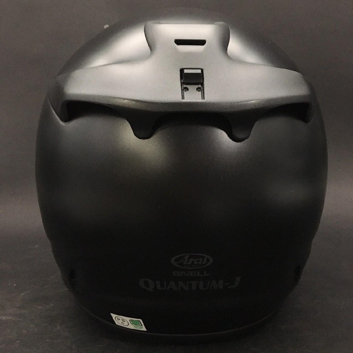 FG0310-65-8-4 Arai アライ SNELL QUANTUM-J 乗車用フルフェイスヘルメット ミラーシールド ブラック×ブルー 黒 青 M/L Ⅲ-10mm 100サイズ_画像4