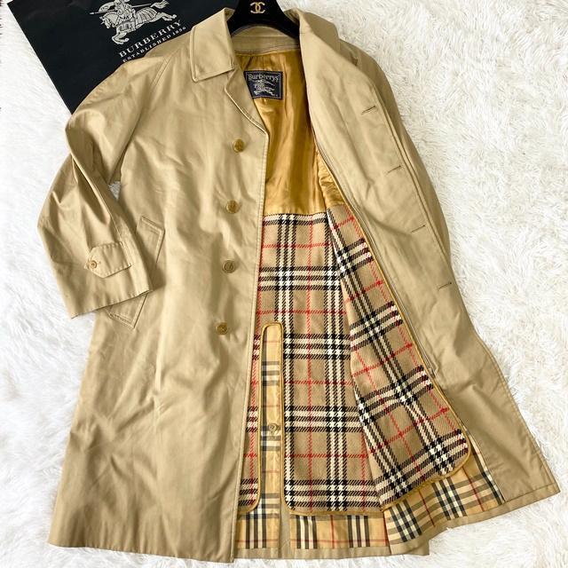 無料発送 ステンカラーコート BURBERRY バーバリー ロング丈 M相当 170