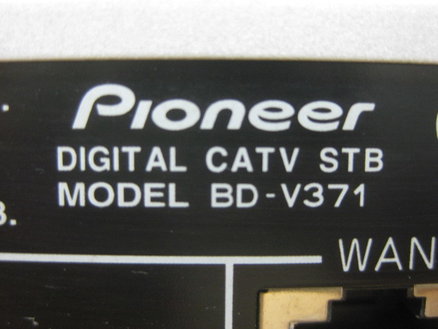 Pioneer パイオニア デジタ CATV STB CATVチューナー BD-V371 直接引取（東大阪）歓迎_画像4