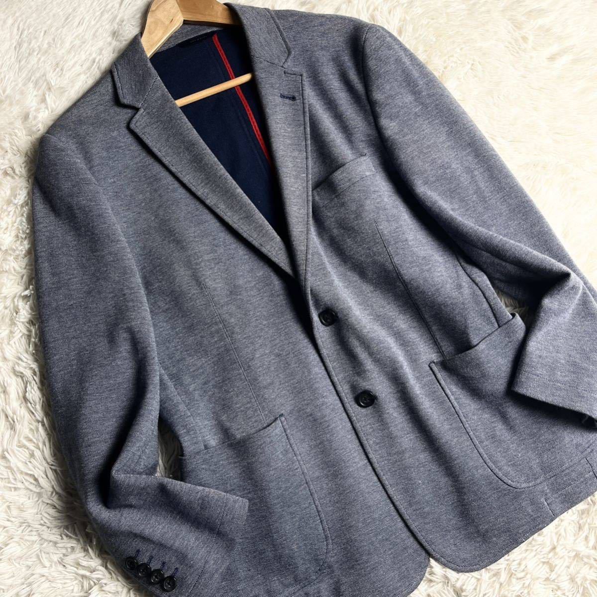 希少3L/美品 ●BROOKS BROTHERS ブルックスブラザーズ テーラードジャケット ●MILANO FIT レッドパイピング グレー ネイビー 54サイズ_画像6