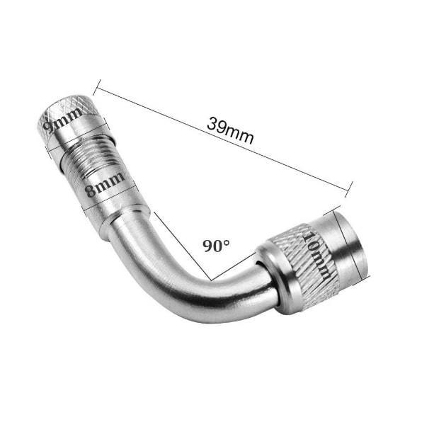 空気入れで困らない！便利！エクステンションエアバルブ　９０度　Ｌ型　バイク　原付　エクステンションエアーバルブ　匿名配送！