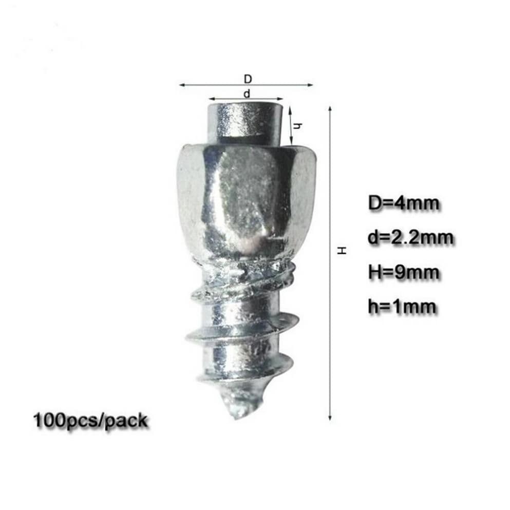 追加用100本スパイクピン！スパイクタイヤに！丈夫なタングステン！スタッドレスタイヤに！アイスバーンでも安心！取り付け工具なしです！