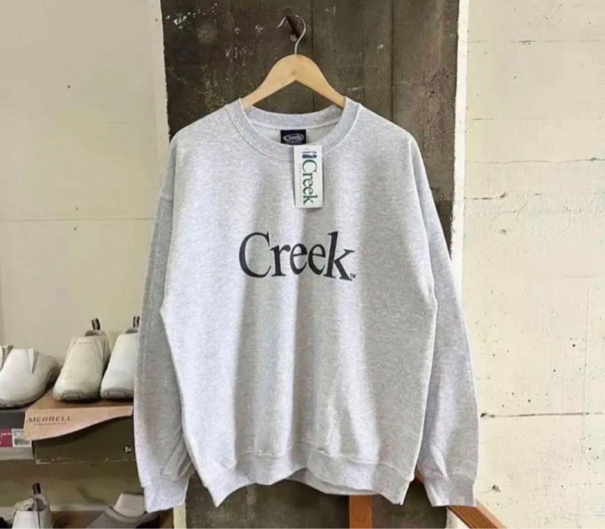 新品未使用】creek angler's device スウェット グレー Sサイズ 新品未使用】creek angler's device スウェット グレー Sサイズ