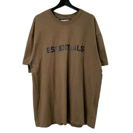 【ESSENTIALS】RUBBER LOGO T-SHIRTS エッセンシャルズ ラバーロゴTシャツ FOG XL 茶