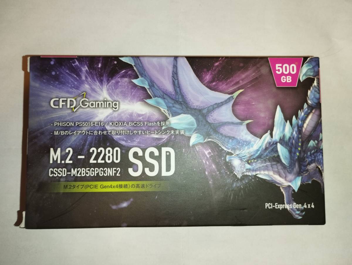 【新品】CFD Gaming PG3NF2 シリーズ M.2接続 SSD 500GB (CSSD-M2B5GPG3NF2)【送料無料】_画像1