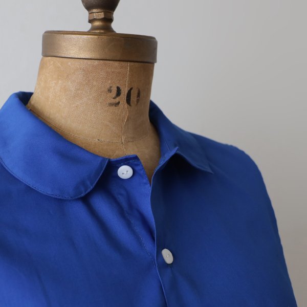 １０００円からスタート 重ねて楽しむ 付け襟 丸襟  ブルー コットン１００％ 丸襟 付け衿 E17Bの画像6