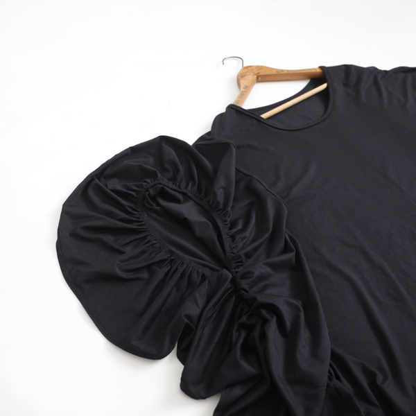 最終ＳＡＬＥ　上質とろみ伸縮Tシャツ ジャージ カットソー生地　裾フリルポンチョ　プルオーバー　ゆったりR59_画像6