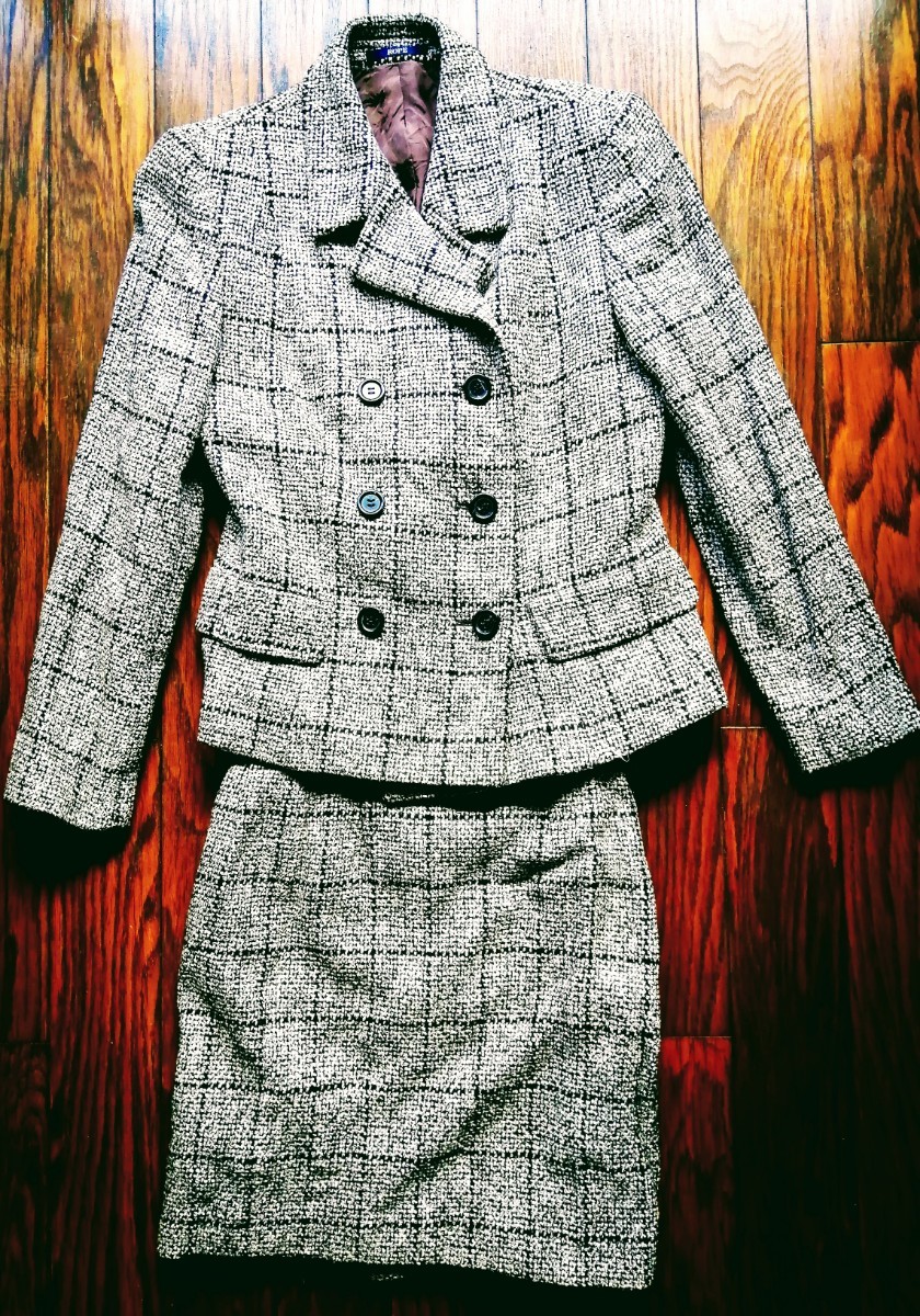  Rope ROPE skirt jacket suit check ..9A