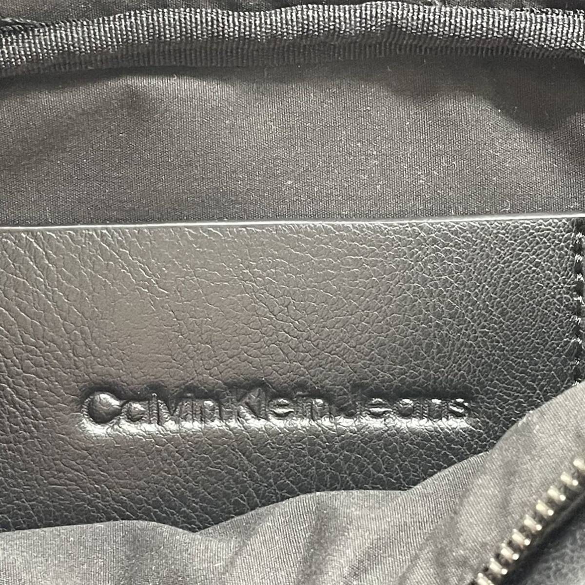 【BN1897】美品 CalvinKlein カルバンクライン ボディバッグ ウエストバッグ ウエストポーチ ブラック レザー_画像8