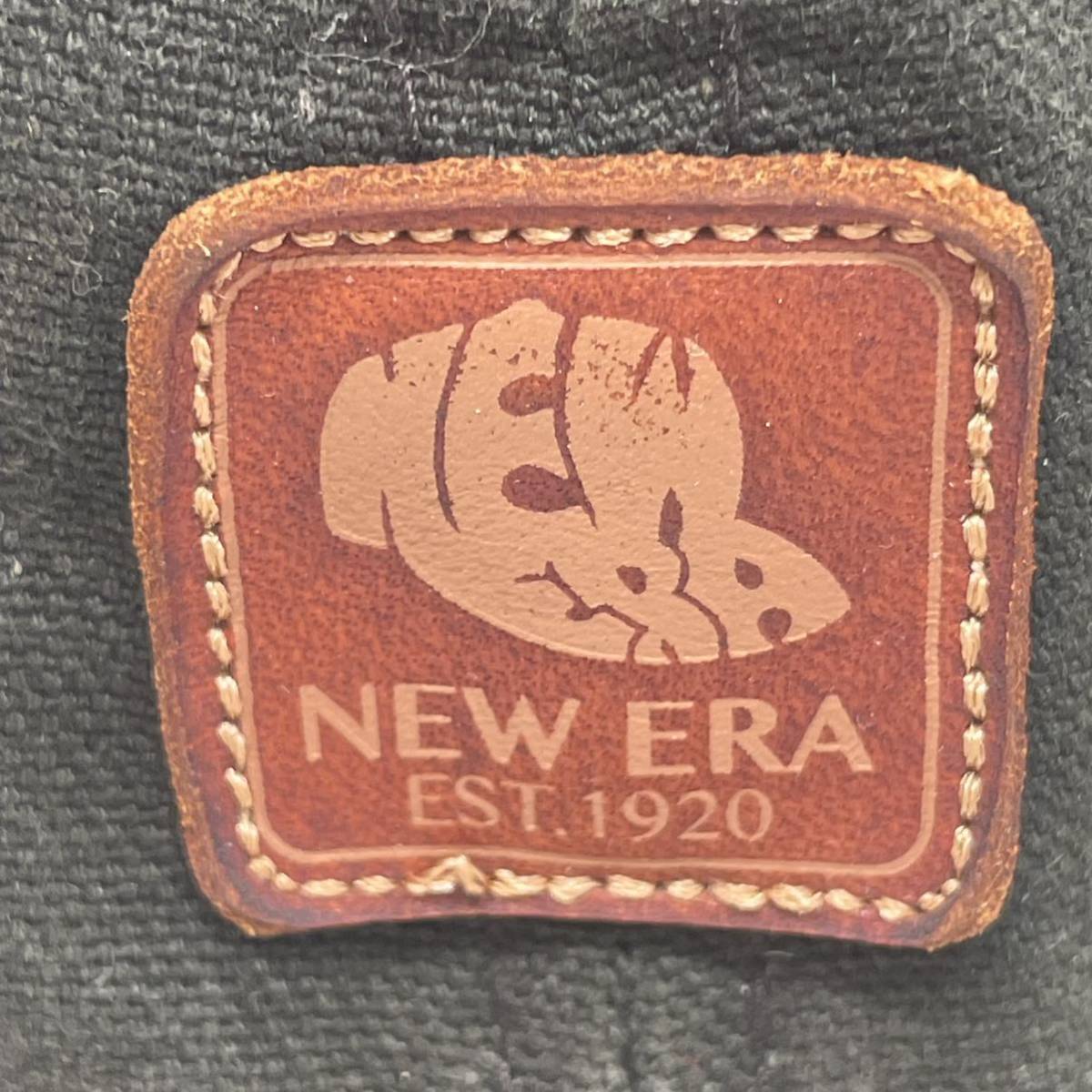 KO1050□NEWERA ニューエラ ベースボールキャップ 帽子 コットン ブラック アジャスタブル レザータグ_画像5