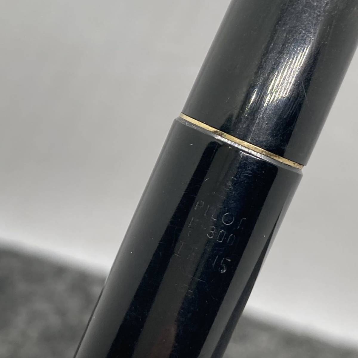 PE1105□PILOT パイロット 万年筆 E ペン先 14K 585 ブラック E-300 筆記未確認 レトロ オールド_画像9