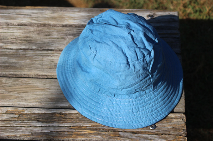 帽子 バケットハット シンプル 春夏秋冬用 草木染め コットン100% 面　藍 藍染