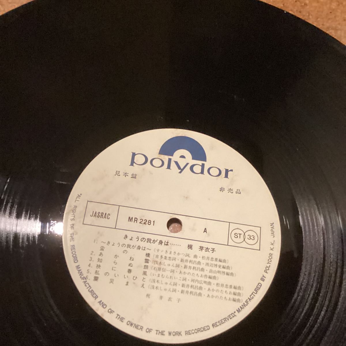 [サンプル]梶芽衣子　今日の我が身は　レコード　見本盤　md0607-6 mr2281_画像8