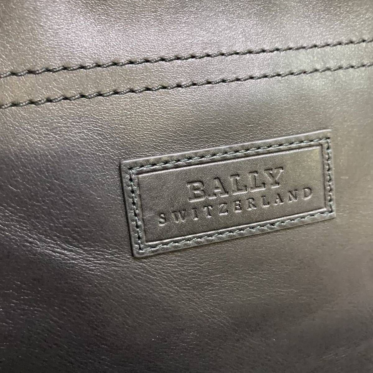 1円 【極美品】 BALLY バリー リュック バックパック ビジネスバッグ メンズ レザー A4収納 大容量 メンズ 通勤 仕事鞄 ブラック トレスポ_画像6