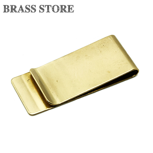  brass made money clip ( Gold ) brass Gold . tongs . inserting purse coin case Mini wallet simple men's clip case 