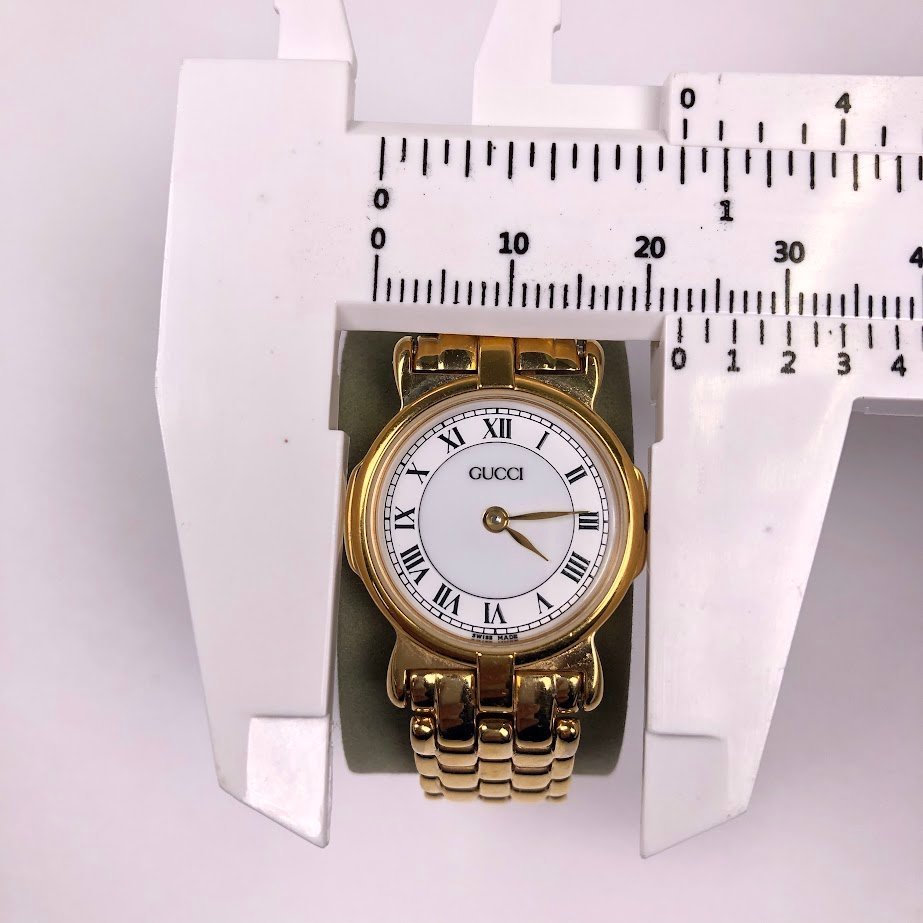 ■【買取まねきや】グッチ GUCCI レディース 腕時計 3400L 稼働品 箱付き コマ6 1点■_画像8