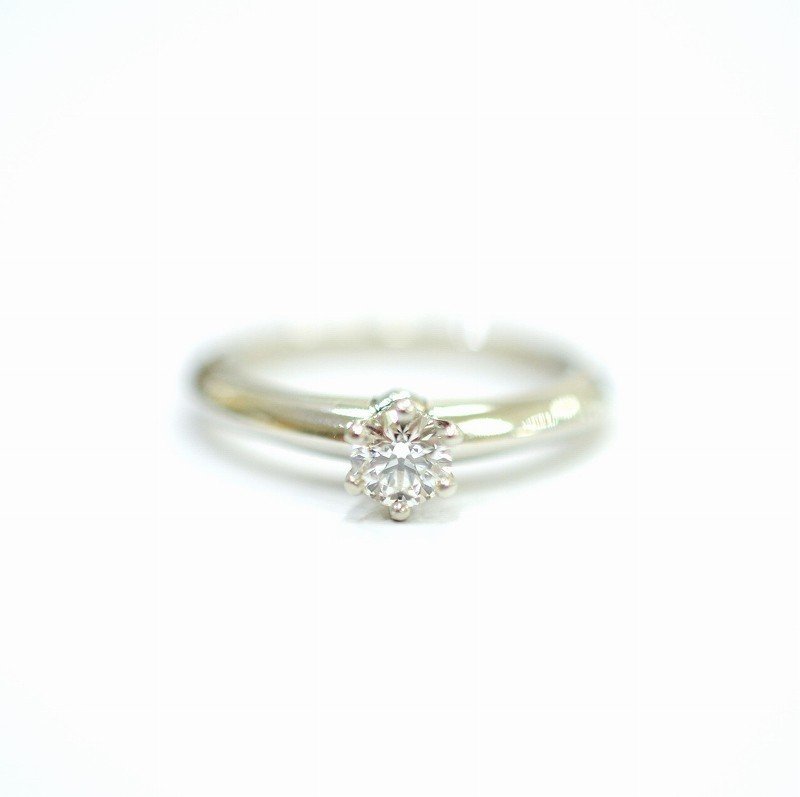 【感謝価格】 TIFFANY ティファニー ダイアモンド【中古】JA-17779 指輪 #7.5 7.5号 0.24ct Pt950 ダイヤモンド プラチナ リング ソリティア プラチナ台