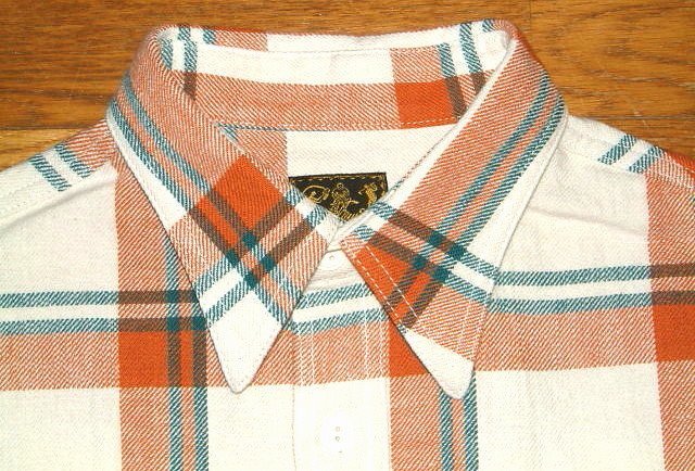 新品 CUSHMAN クッシュマン 1930's ビンテージ 肉厚 コットンネル生地 チェック柄 長袖 ワークシャツ (Lサイズ/白) ネルシャツ ガチャポケ_画像5