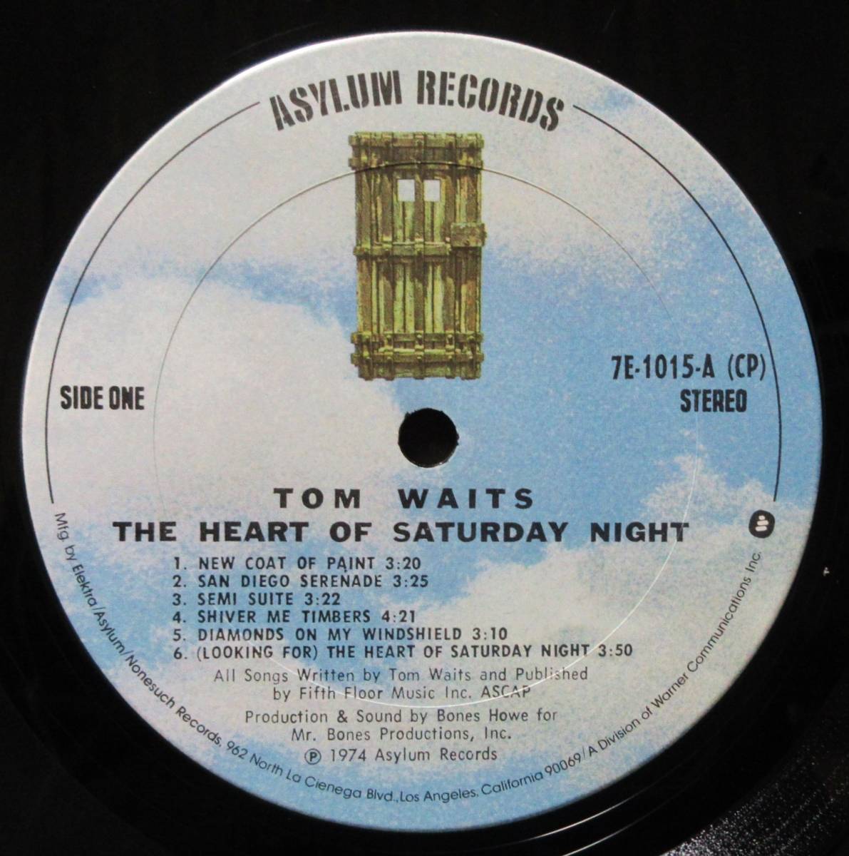 (LP) US/ASYLUM トム・ウェイツ [THE HEART OF SATURDAY NIGHT] TOM WAITS/土曜日の夜/歌詞カード/1974年/7E-1015_画像5