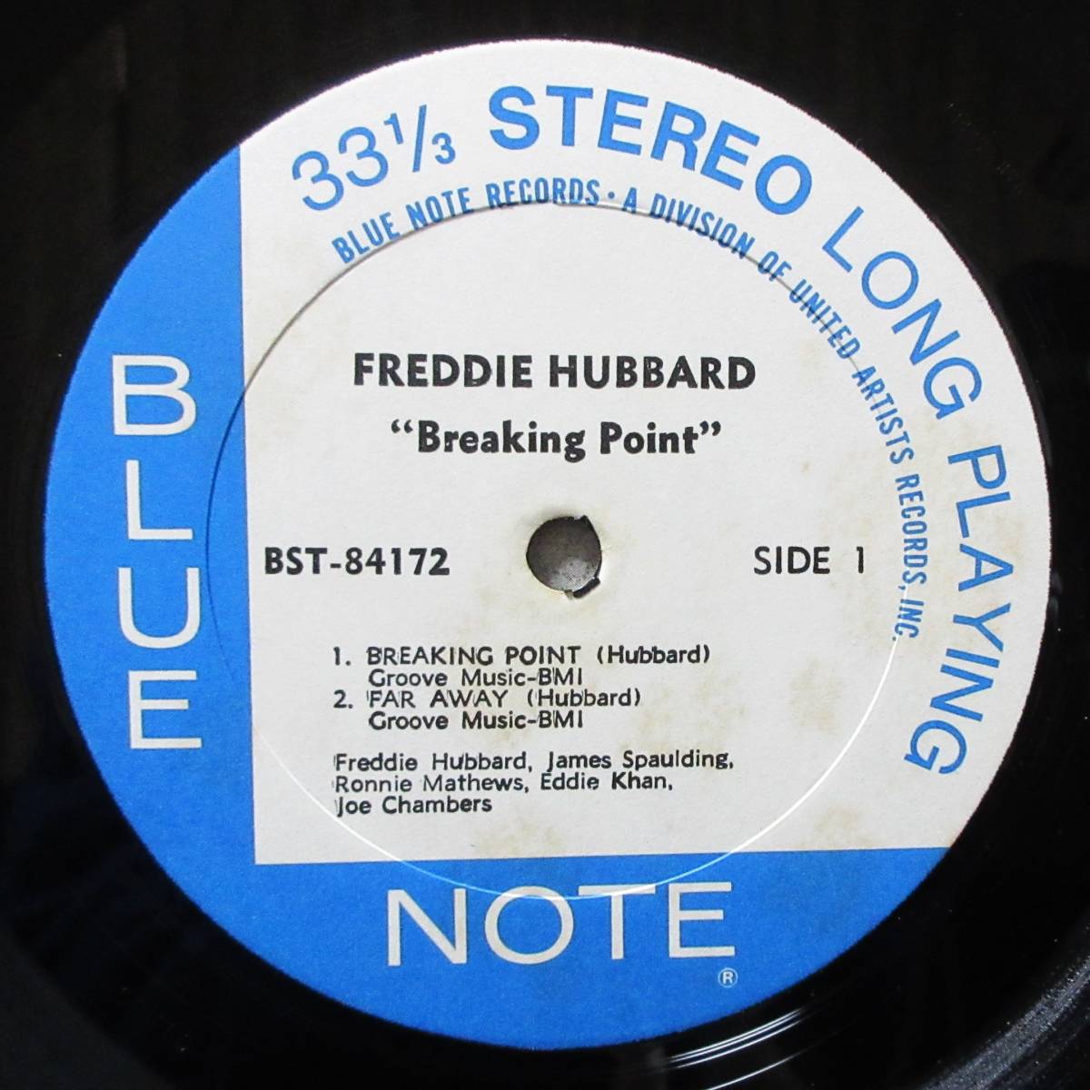 (LP) US/BLUE NOTE(UA) FREDDIE HUBBARD [Breaking Point] 内袋有り/フレディ・ハバード/James Spaulding/Joe Chambers/1971年版/BST-84172_画像4